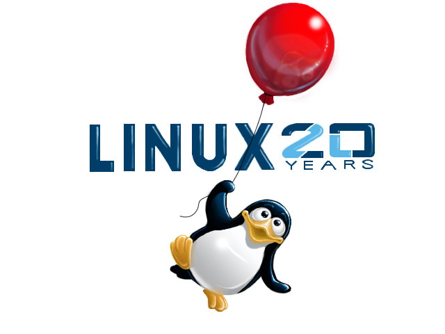 20th Anniversary of Linux T-shirt by Kim Blanche