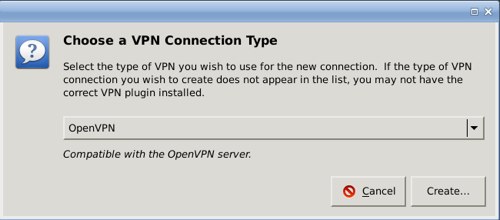 OpenVPN network manager