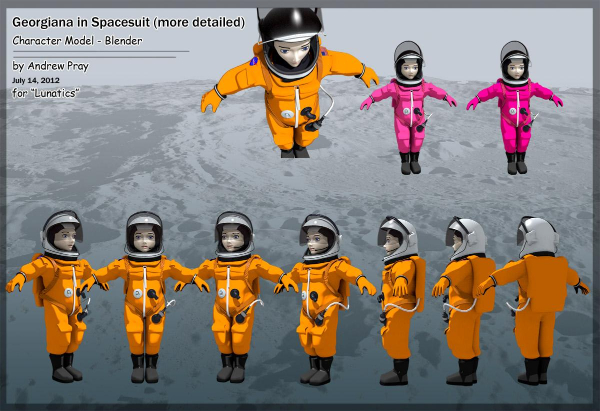 Georgiana in Spacesuit
