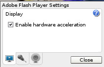disable hardware acceleration in Flash