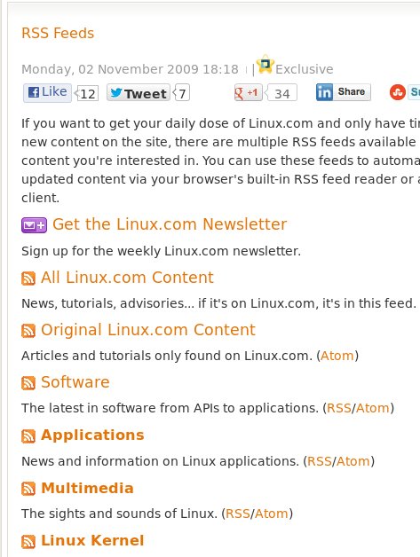 Linux.com RSS feeds