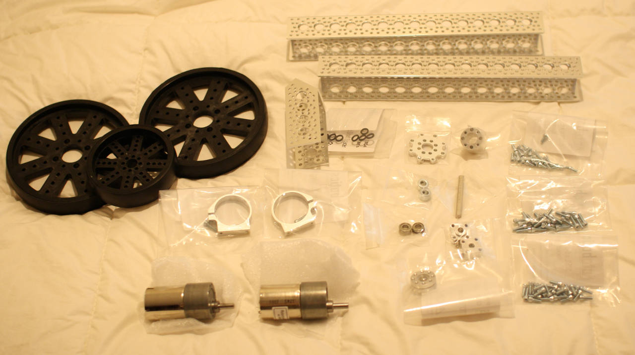 3 wheel robot kit parts