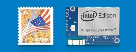 Intel Edison is almost the size of a stamp