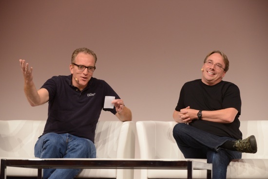 Linux creator Linus Torvalds answered questions from Dirk Hohndel, Intel's chief Linux and open source technologist.