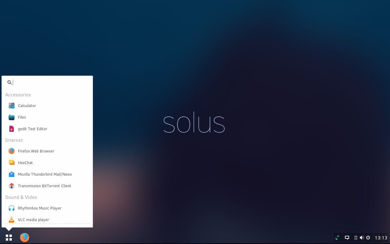 Solus desktop