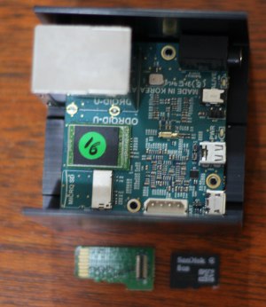 odroid with cards
