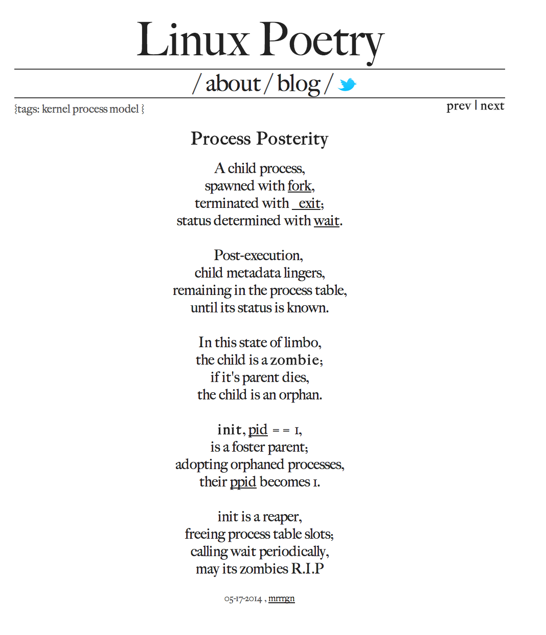 process poem