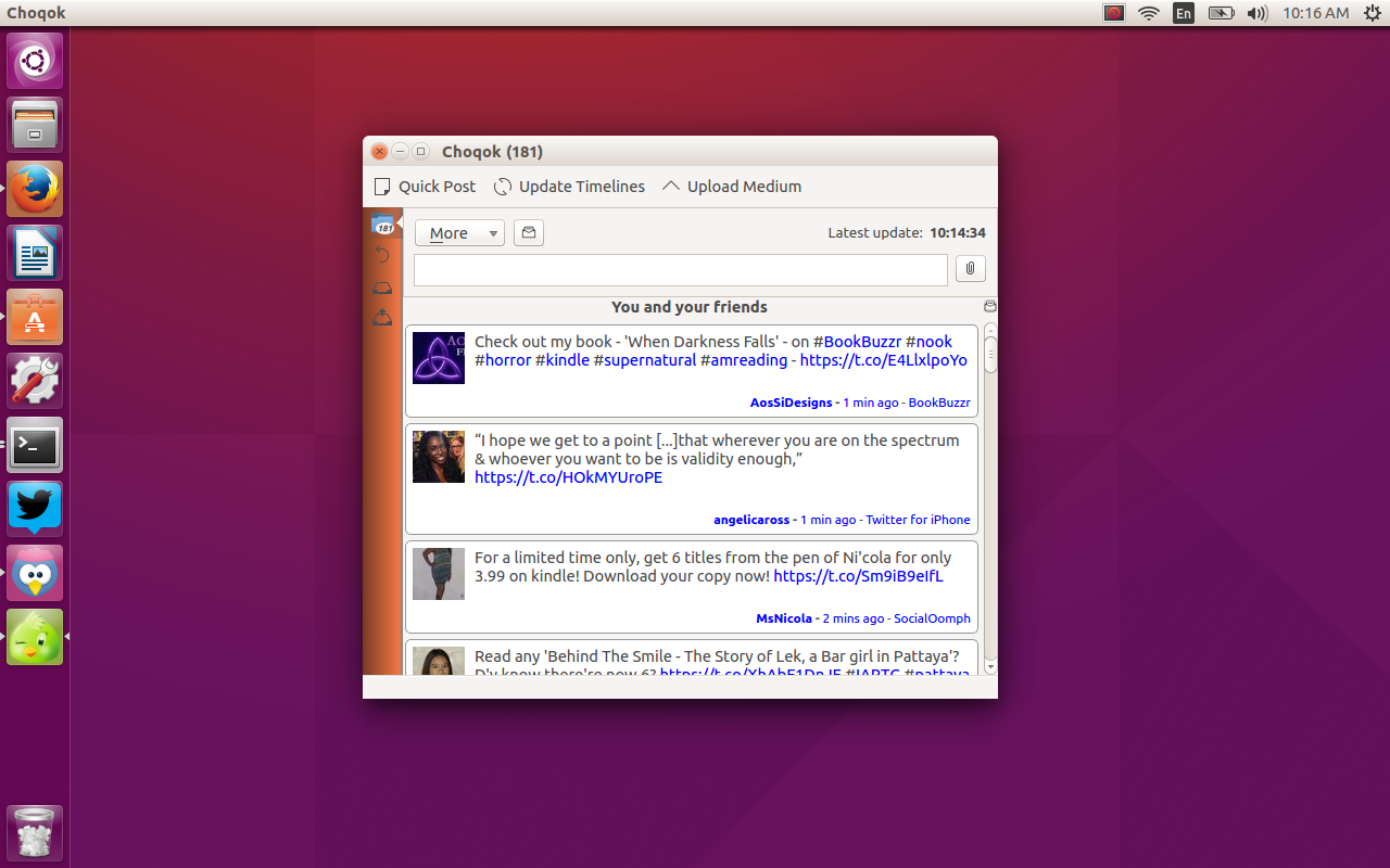 twitter choqok client on linux
