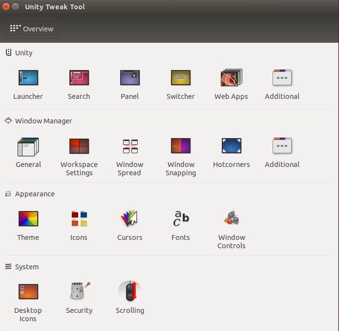ubuntu Unity tweak tool