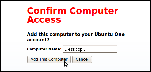 Authorize your computer
