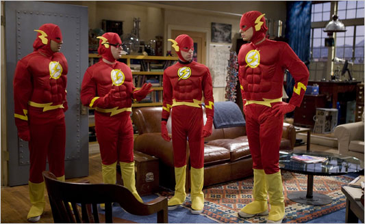 Big Bang Theory Cast in Flash Outfits