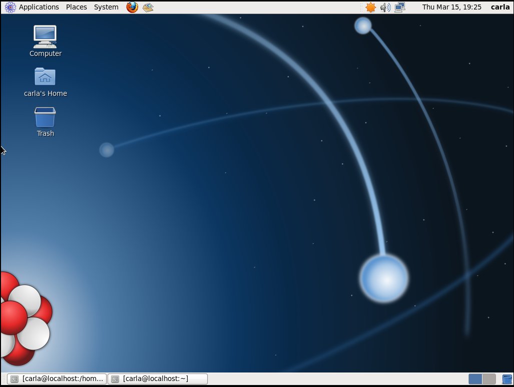 Figure 1: Scientific Linux with GNOME 2 desktop