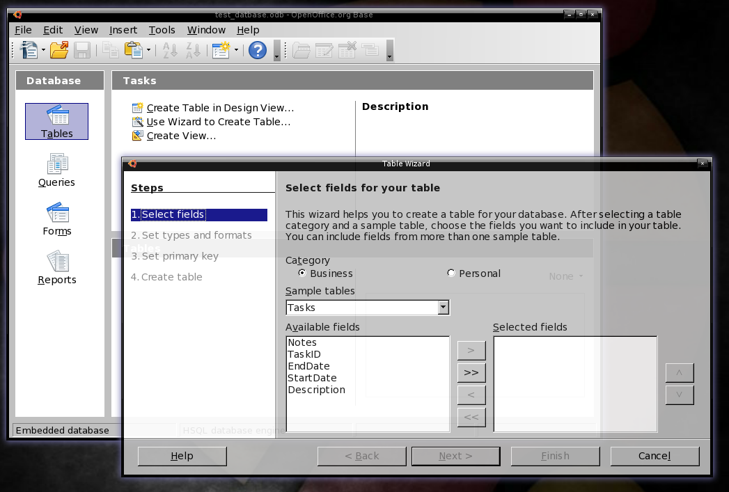 Create a Database and Data Entry Form in  Base 