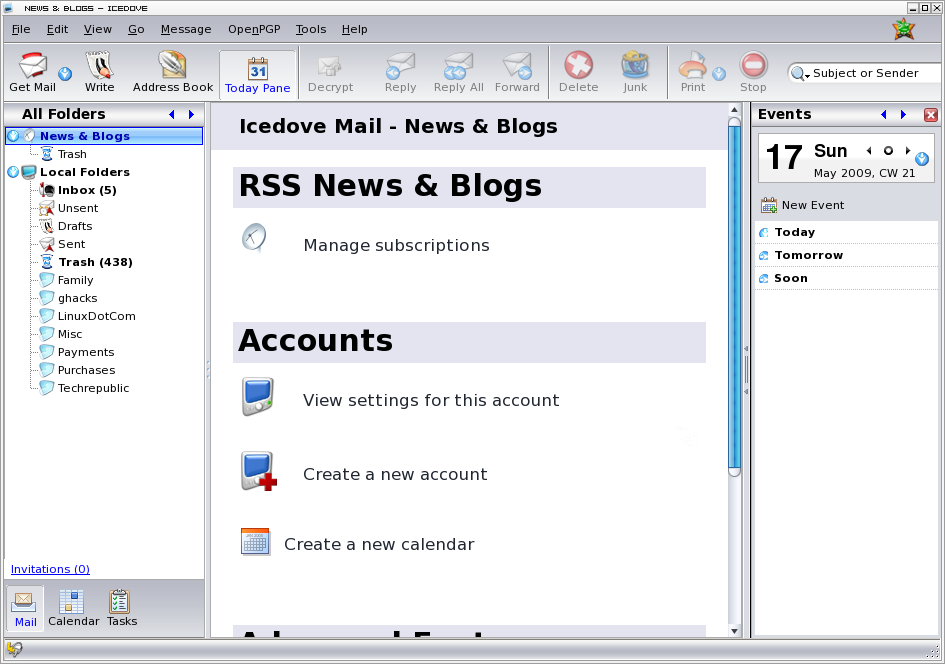 Manage RSS feeds