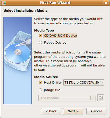 Select Install Media
