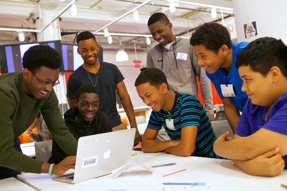All Star Code Trains Underrepresented Young Men in NYC 