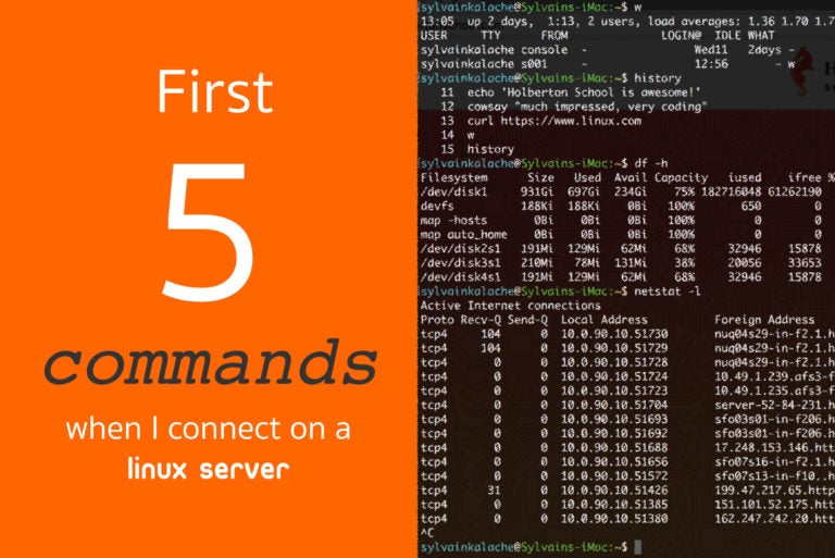 First 5 Commands When I Connect on a Linux Server
