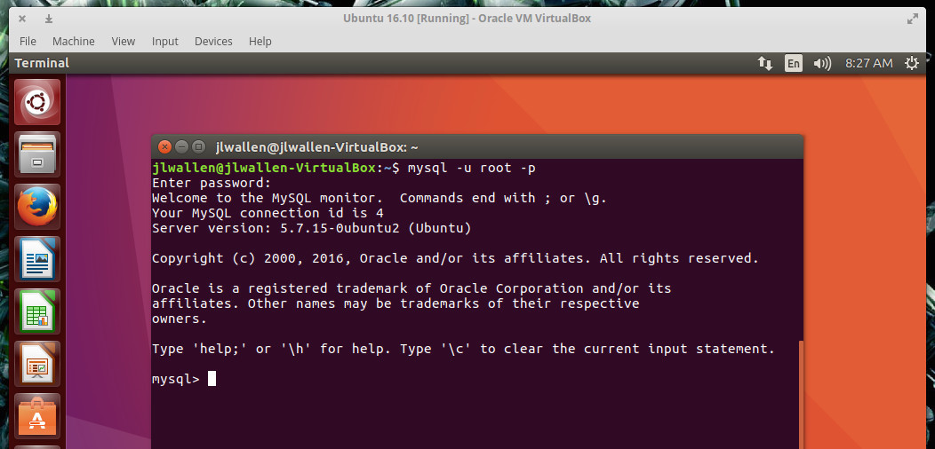 Mysql linux ubuntu