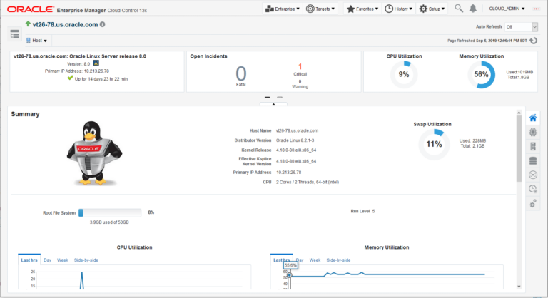 Oracle Linux 8 support with Oracle Enterprise Manager 13c release 13.4