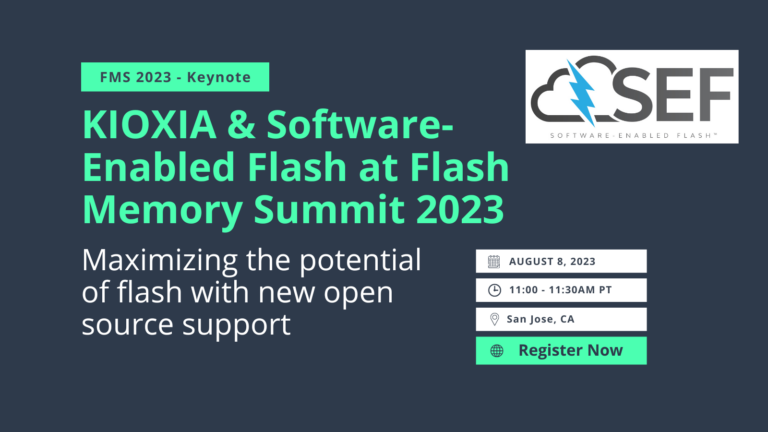 Software-Enabled Flash at Flash Memory Summit 2023