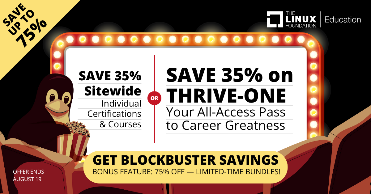 Get your all-access pass to career greatness—use code: AUG25 to save 35% today! – Linux.com Get your all-access pass to career greatness—use code: AUG25 to save 35% today! – Linux.com